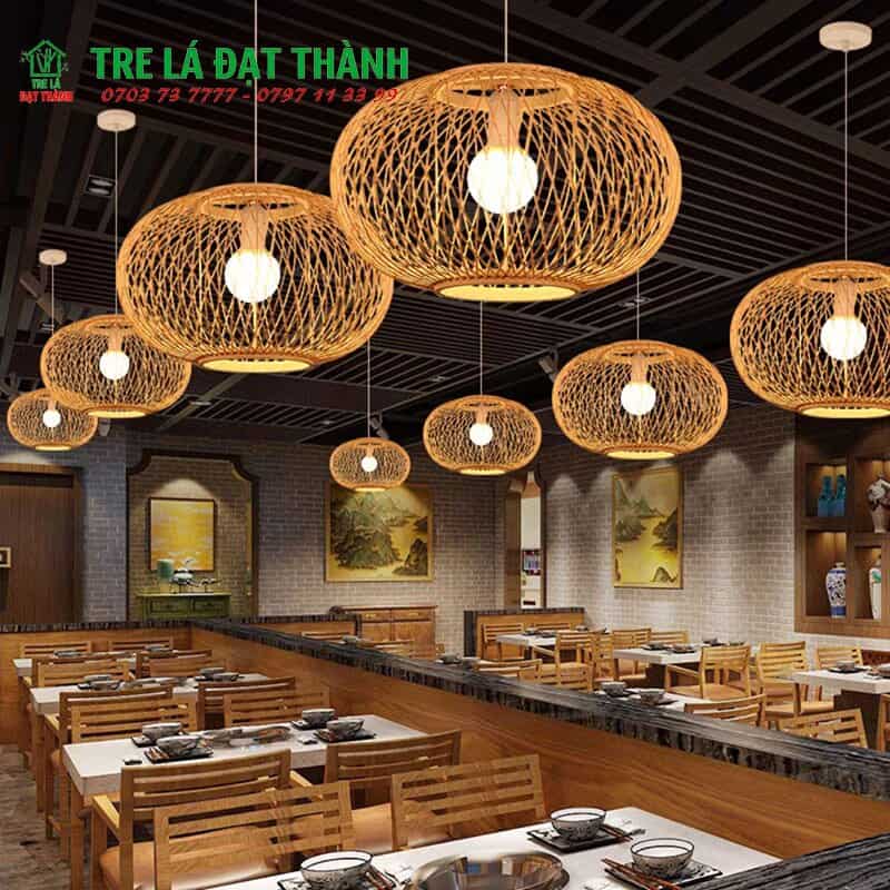 Lồng Đèn Cầu Chéo Bằng Mây Tre - DMT042